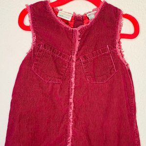 Laura Ashley Red Corduroy Dress Size: 3T